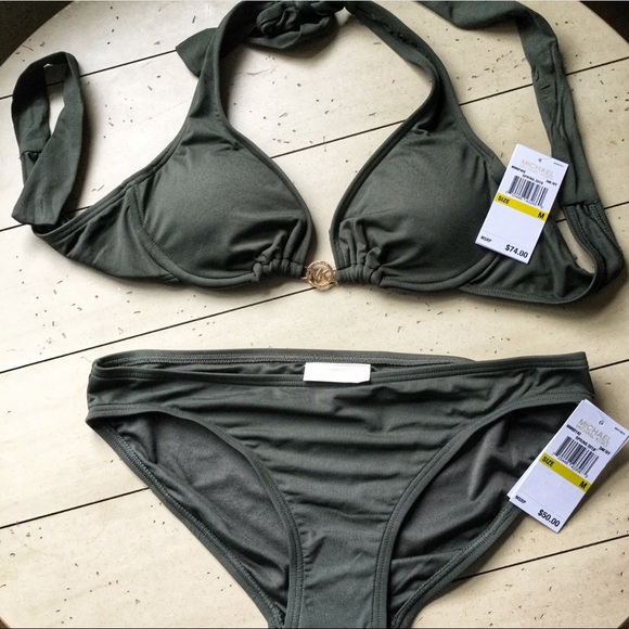 michael kors olive green swimsuit